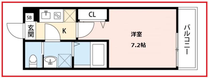 クラスティーネ千住緑町(1K/1階)の間取り写真