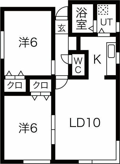 トップレジデンスII(2LDK/3階)の間取り写真