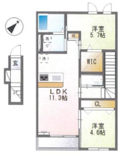 ベラーノ(2LDK/2階)の間取り写真