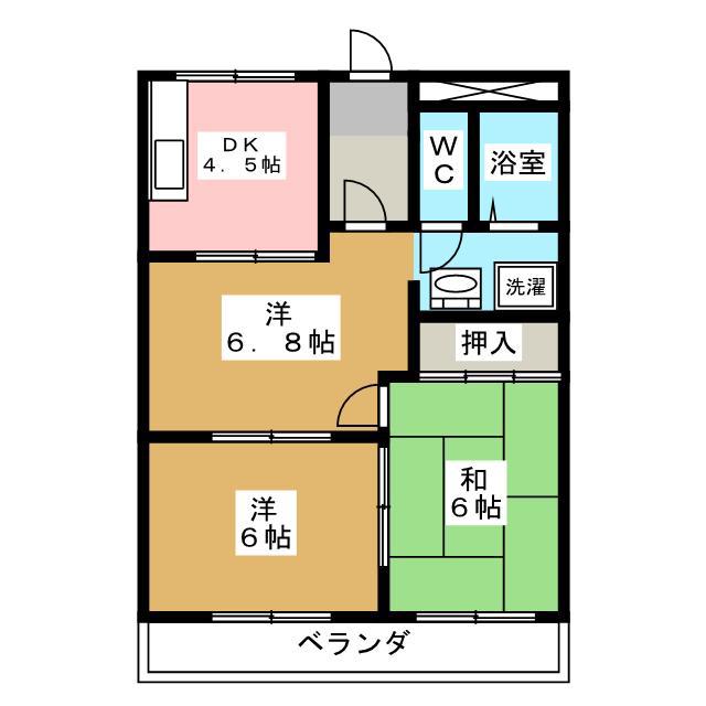 メゾンエスポア(3K/1階)の間取り写真