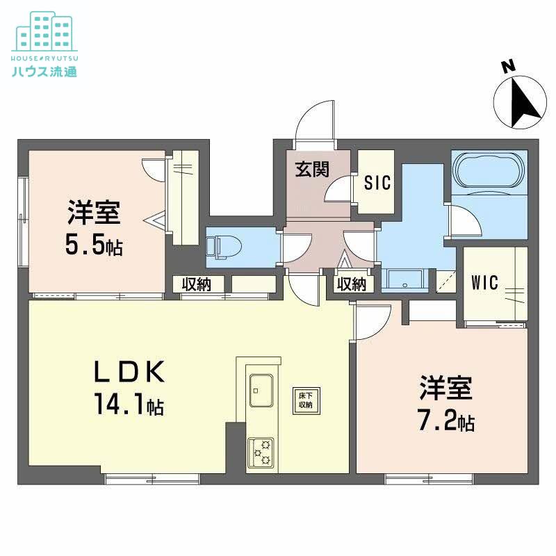 シャーメゾンステラート(2LDK/2階)の間取り写真