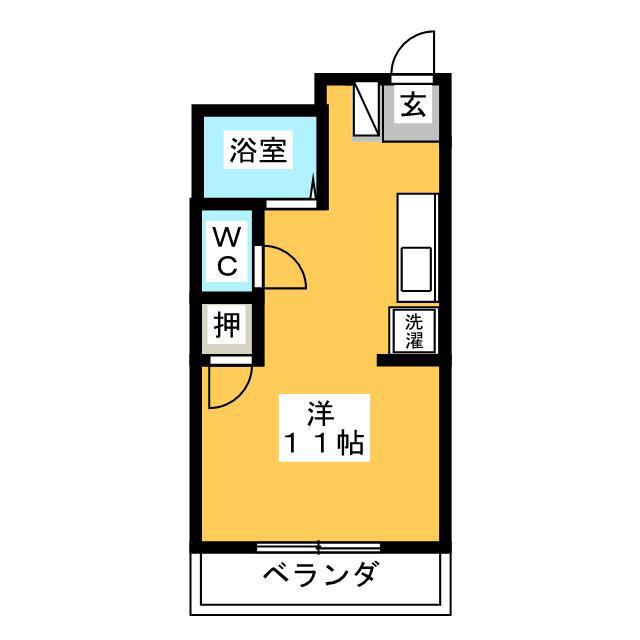 ピープルハイツ ヒビノ(ワンルーム/2階)の間取り写真
