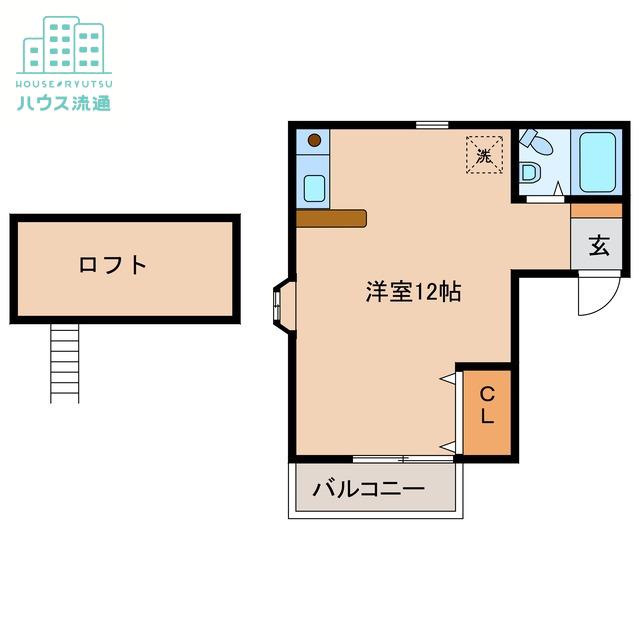 サンハートII(ワンルーム/2階)の間取り写真