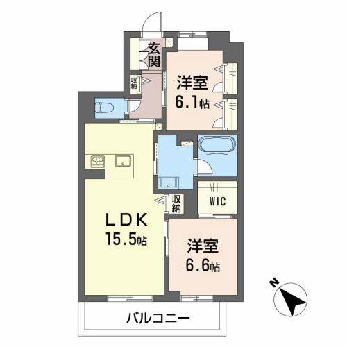 セントラル大町(2LDK/1階)の間取り写真
