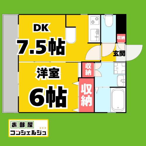 タウンコート砂田(1DK/1階)の間取り写真