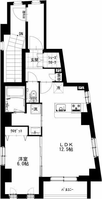 PRENDRE YS(1LDK/3階)の間取り写真