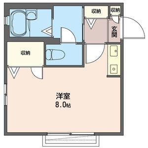 メゾンひまわり(ワンルーム/2階)の間取り写真