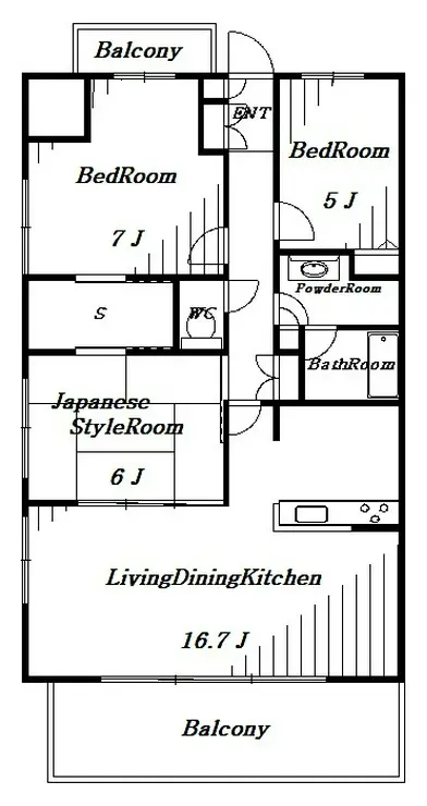 エコロジー千葉みなとレジデンス 5階階 間取り