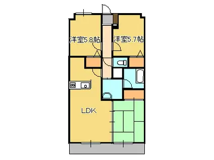 フォレックス秋根(3LDK/3階)の間取り写真