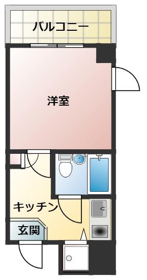 アニメイト神戸(1K/4階)の間取り写真