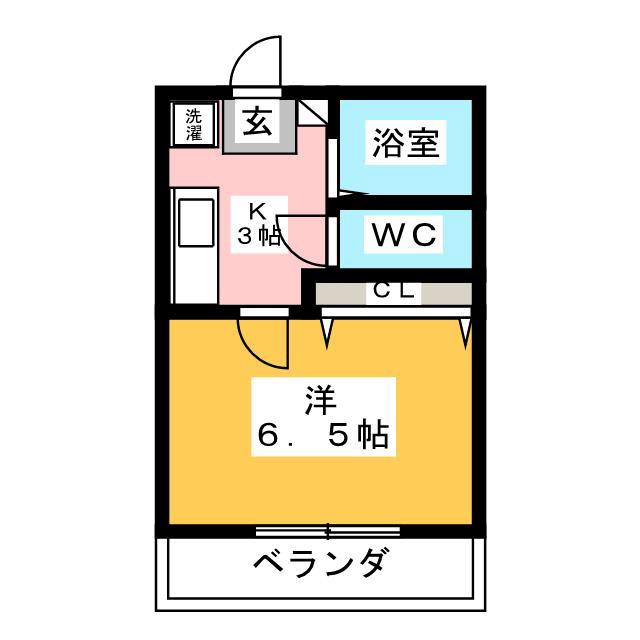 メゾンミキ(1K/2階)の間取り写真