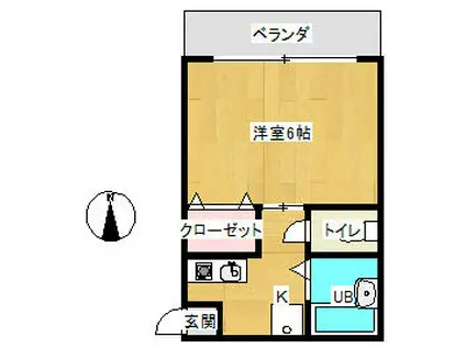 第3廣田マンション(1K/1階)の間取り写真