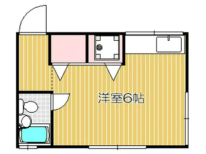 外川荘(ワンルーム/2階)の間取り写真
