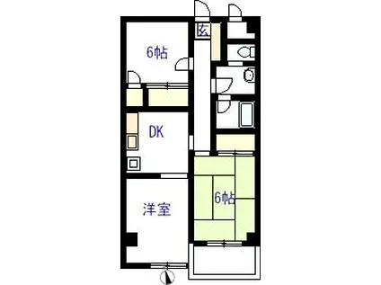 サンライトパレス船堀(3DK/3階)の間取り写真