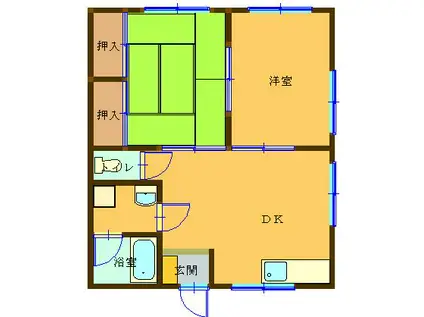 ハイツサクセス(2DK/2階)の間取り写真