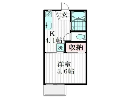 メゾン菊地(1K/1階)の間取り写真