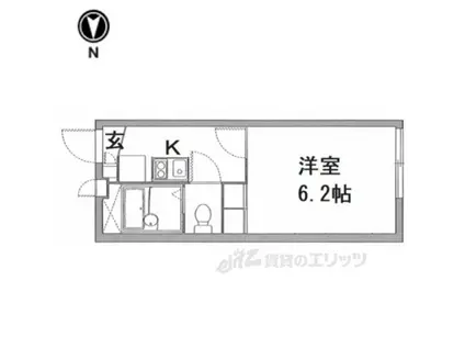 レオパレスグレイスⅠ(1K/1階)の間取り写真