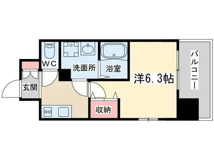エスリード梅田グランノース(1K/8階)の間取り写真