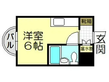 チサンマンション第2天神(ワンルーム/11階)の間取り写真