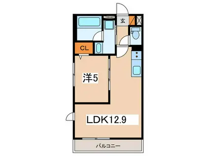 東急田園都市線 梶が谷駅 徒歩8分 3階建 築2年(1LDK/2階)の間取り写真