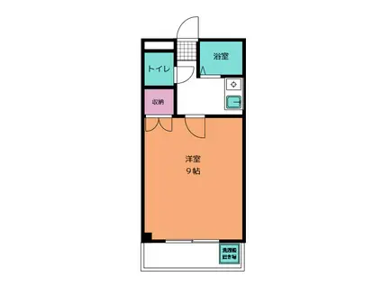 ブァルール江島(1K/2階)の間取り写真