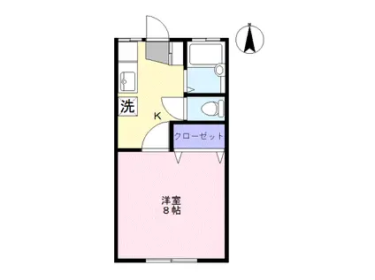 サニーハイツオガタ(1K/1階)の間取り写真