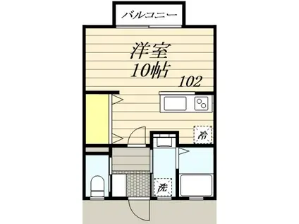 ルイガノ(ワンルーム/1階)の間取り写真