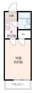 日美コーポ(1K/2階)の間取り写真