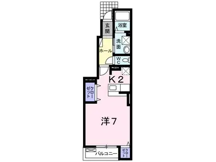 グレイスフル やがみ(ワンルーム/1階)の間取り写真