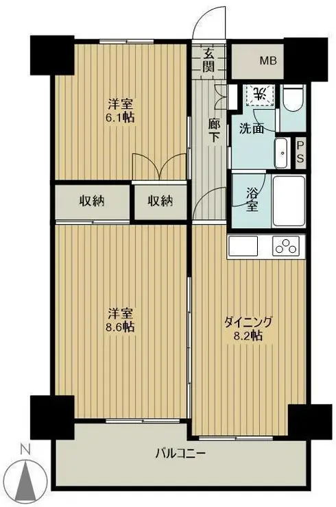 バリアントG 6階階 間取り