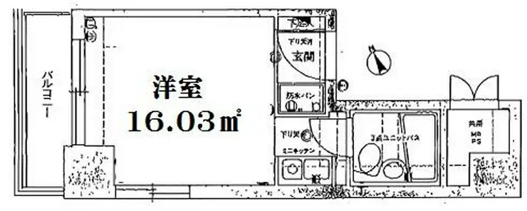 クリオ鶴見ファースト 9階階 間取り
