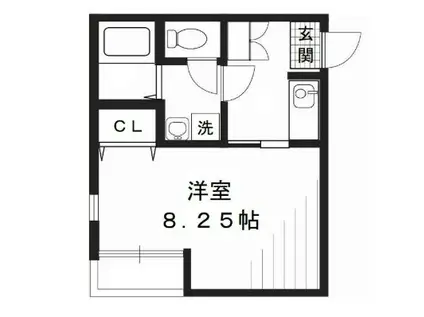 プレアデス(1K/2階)の間取り写真