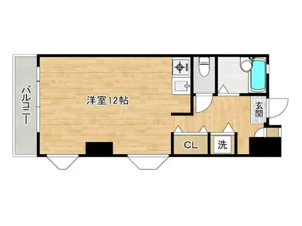 第2IMビル(ワンルーム/2階)の間取り写真