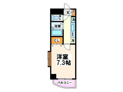 ガルーダヒルズ(1K/3階)の間取り写真