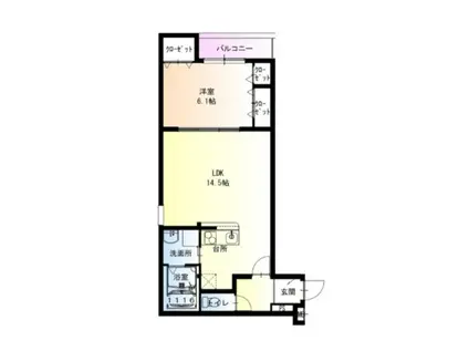 フジパレス堺大浜中町V番館(1LDK/1階)の間取り写真