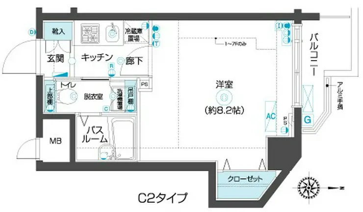 フェニックス武蔵関参番館 4階階 間取り