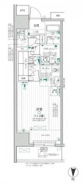 デュオステージ新高円寺 3階階 間取り