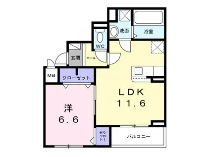 コンパル・りんくう(1LDK/3階)の間取り写真