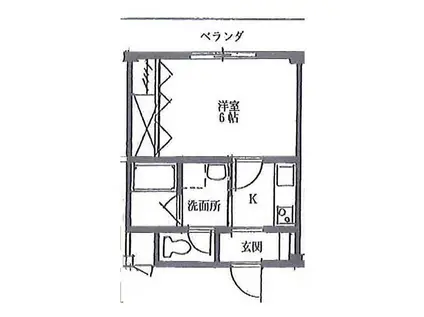 スカーレットII(1K/3階)の間取り写真