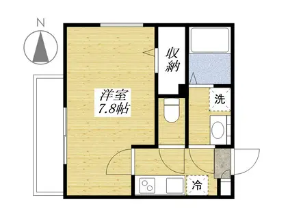 ソラリス(1K/3階)の間取り写真