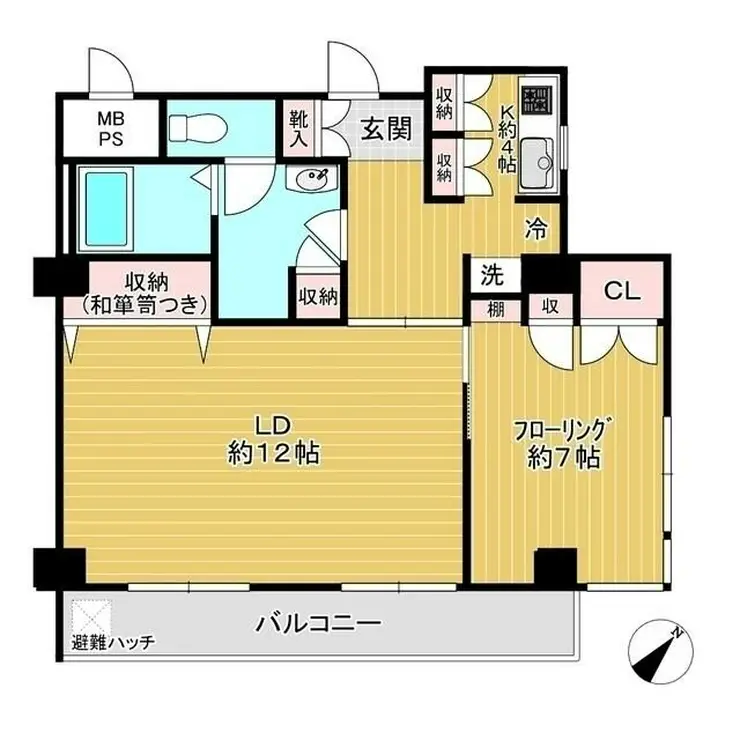 築地永谷タウンプラザ 7階階 間取り