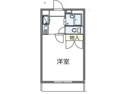 レオパレス中島(1K/1階)の間取り写真