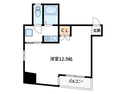 塚本丸武ビル(1K/3階)の間取り写真