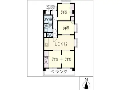 レガリス37(4LDK/3階)の間取り写真