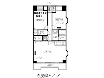 リンデンハイム赤塚(2LDK/4階)の間取り写真