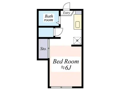 グリーンハイム白山(1K/2階)の間取り写真