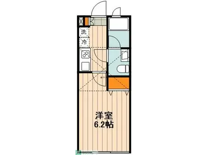 ステラ府中(1K/2階)の間取り写真