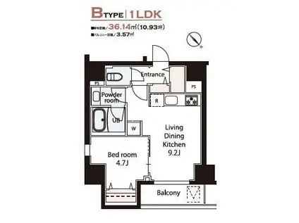 ASUKAYAMA PARK 飛鳥山公園(1LDK/6階)の間取り写真