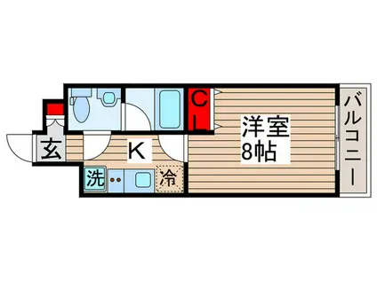 レオーネ南千住II(1K/11階)の間取り写真