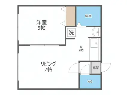コンフォートライフII(1DK/3階)の間取り写真